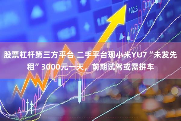 股票杠杆第三方平台 二手平台现小米YU7“未发先租”3000元一天，前期试驾或需拼车